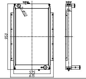 PC200-2 PC200LC-2 खुदाई रेडिएटर 205-03-00014 205-03-62412