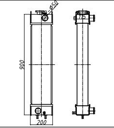 PC70-8 PC70 एल्यूमिनियम खुदाई रेडिएटर 201-03-D1130