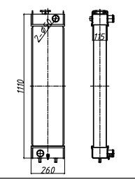 PC120-8 PC130-8 खुदाई रेडिएटर 203-03-12221 50 मिमी कैलिबर