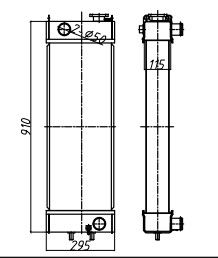 PC138 PC138US-2 खुदाई रेडिएटर 22B-03-12110 पानी की टंकी