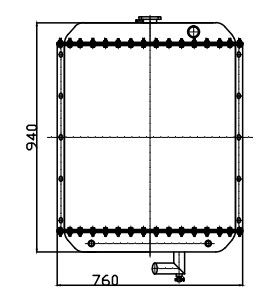 PC270-7 PC220LL-7 PC290-7 खुदाई रेडिएटर 206-03-72110 206-03-72111