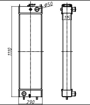 SK250-8 SK260-8 SK260LC-8 Kobelco खुदाई रेडिएटर LQ05P00041S010 LQ05P00032F1